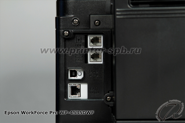 Гнезда подключения Ethernet (RJ-45),
USB 2.0 и телефонной линии