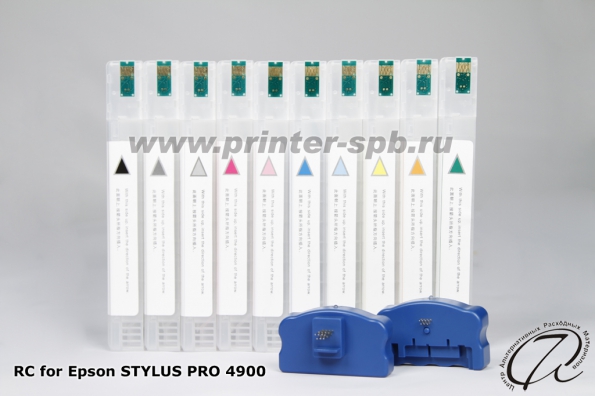 Epson 4900: ПЗК Перезаправляемые картриджи + программаторы