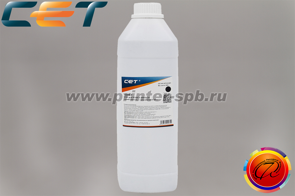 Тонер CET121491 для Konica, вес нетто г: 500, бренд: CET, цвет: black