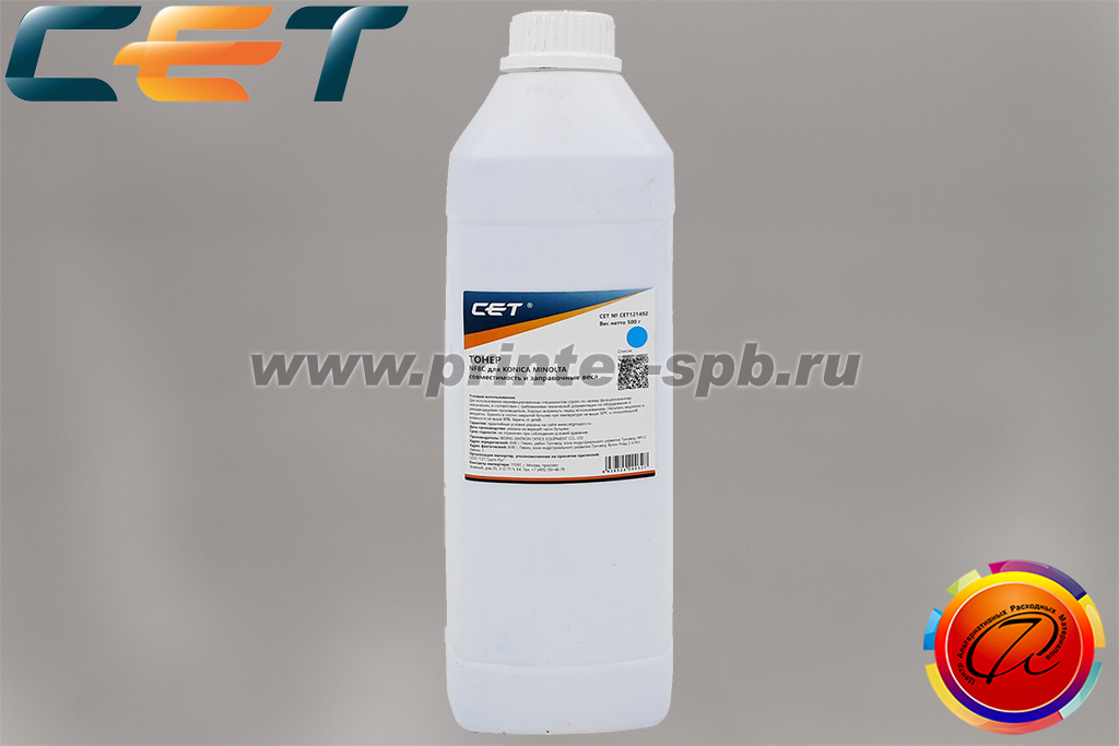 Тонер CET121492 для Konica, вес нетто г: 500, бренд: CET, цвет: cyan