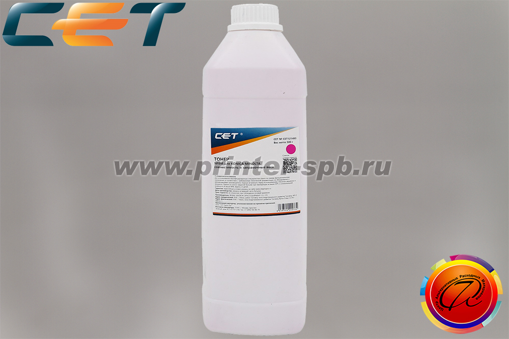 Тонер CET121493 для Konica, вес нетто г: 500, бренд: CET, цвет: magenta