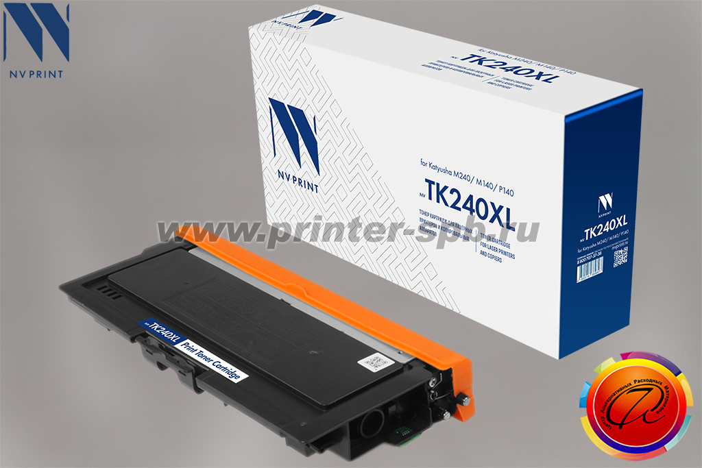 Тонер-картридж NVP TK240XL для Катюша P140, M140 и M240, ресурс: 12 000