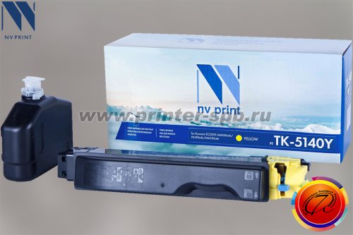 Картридж NV-Print TK-5140Y, цвет: yellow, ресурс стр.: 5 000, совместимый с Kyocera
