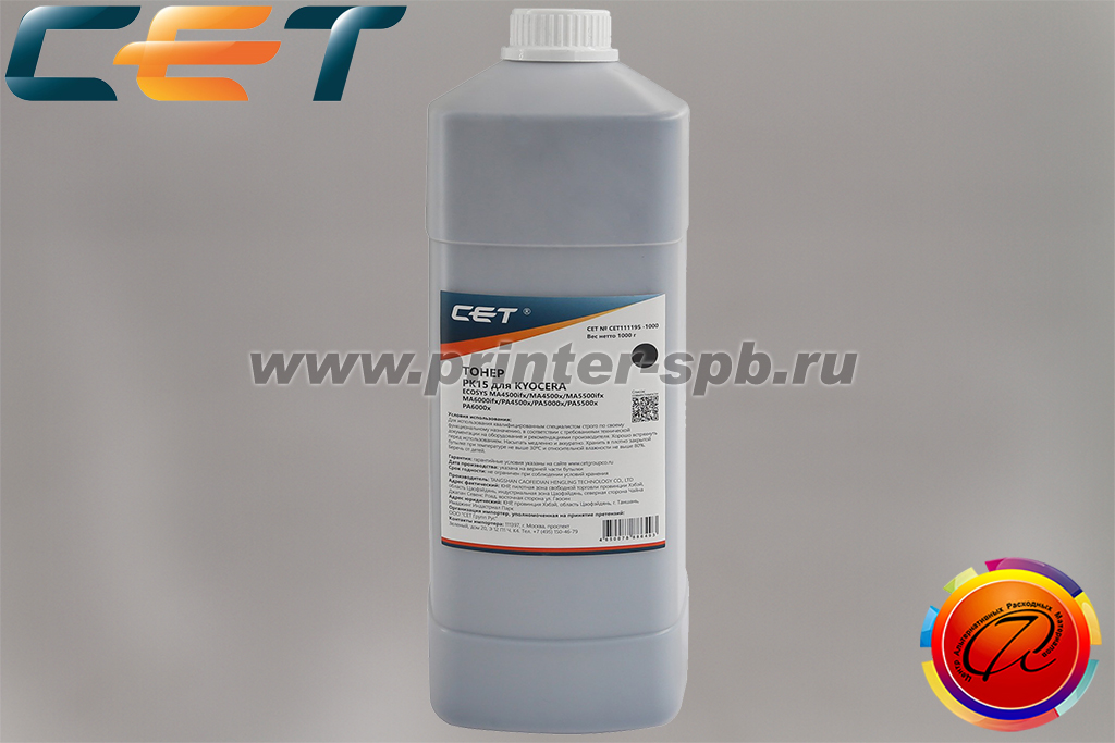 Тонер CET111195-1000, цвет: черный, вес нетто г.: 1 000