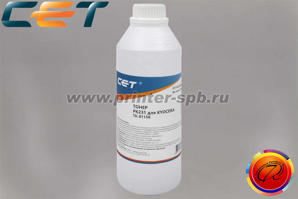 Тонер CET OSP0231K-220, цвет: черный, вес нетто г: 220