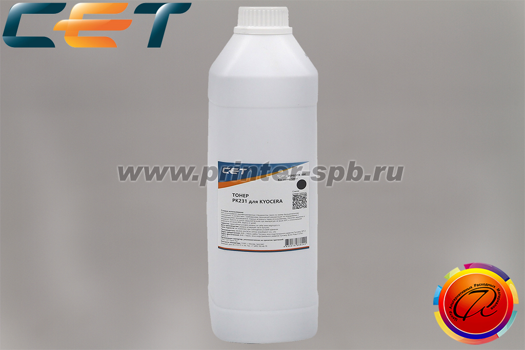 Тонер CET OSP0231K-500, цвет: черный, вес нетто г: 500
