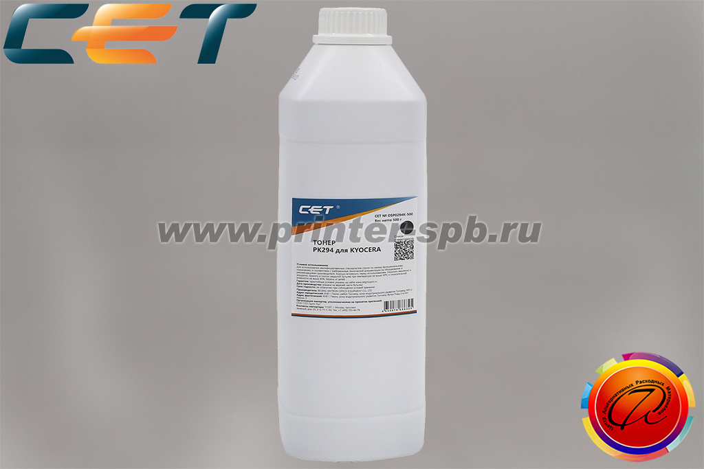 Тонер CET OSP0294K-500, цвет: черный, вес нетто г: 500, серия: PK294