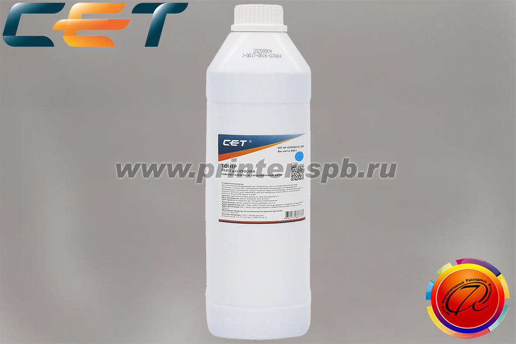 Тонер CET OSP0201C-500, цвет: голубой, вес нетто г: 500, серия: PK201