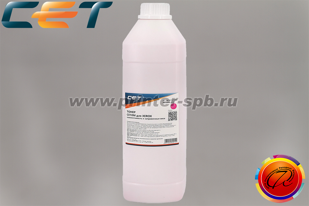 Тонер CET121452 для Xerox, вес нетто г: 630, бренд: CET, цвет: magenta