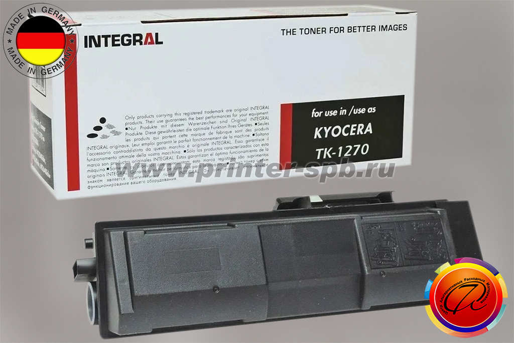 Тонер-картридж Integral TK-1270, ресурс стр.: 10 000