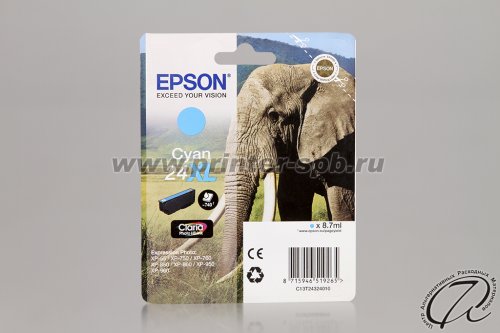 Картридж Epson 24XL cyan/голубой