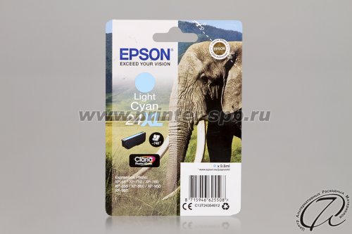 Картридж Epson 24XL light cyan/светло-голубой
