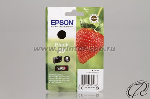 Картридж Epson 29, black/черный