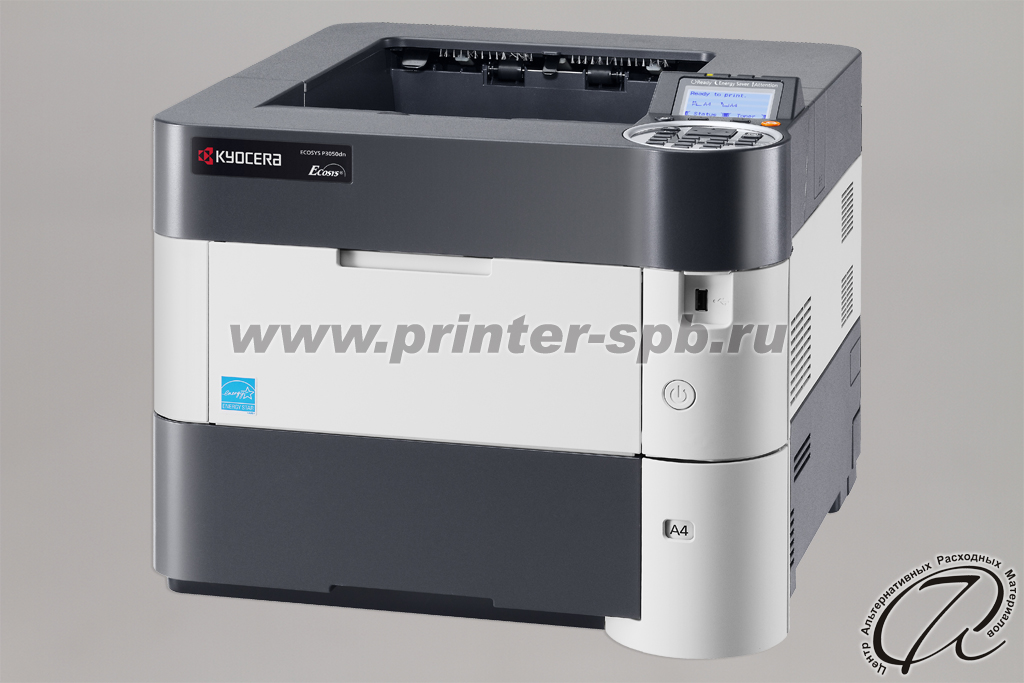 Монохромный принтер Kyocera p3050dn, вид справа Лазерный принтер Kyocera p3050dn