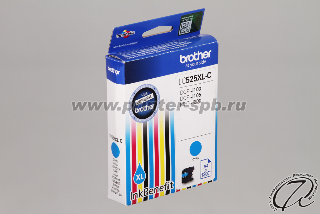 Brother LC525XL-C CYAN, вид сбоку Картридж Brother LC525XL-C CYAN