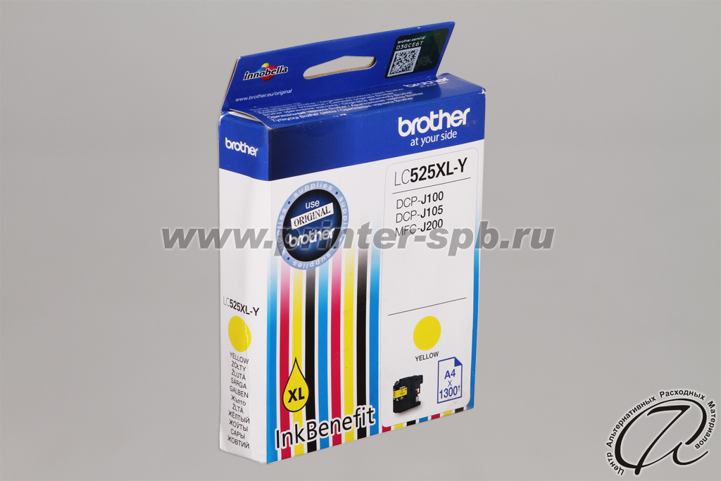 Brother LC525XL-Y YELLOW, вид сбоку Картридж Brother LC525XL-Y YELLOW