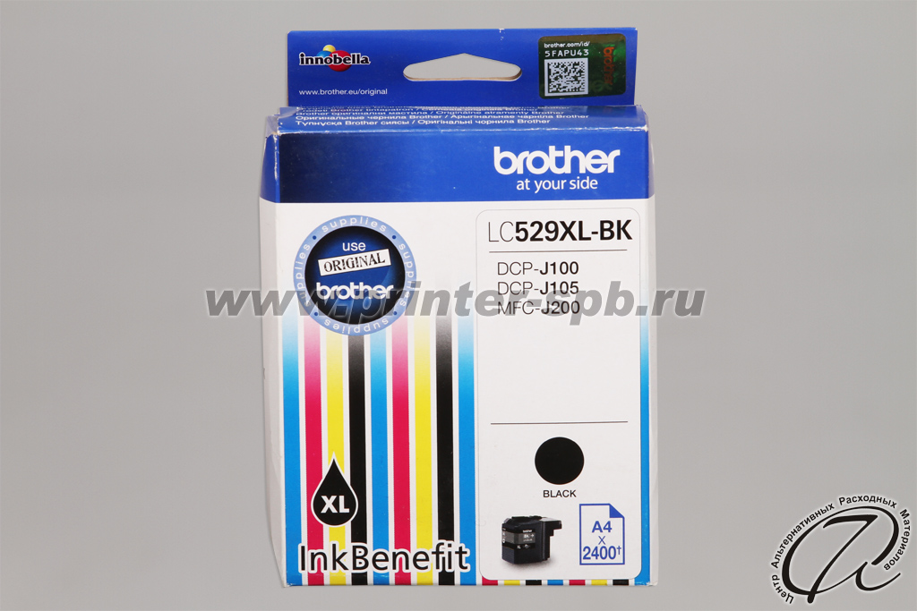 Brother LC529XL-BK BLACK, фронтальный вид Картридж Brother LC529XL-BK BLACK