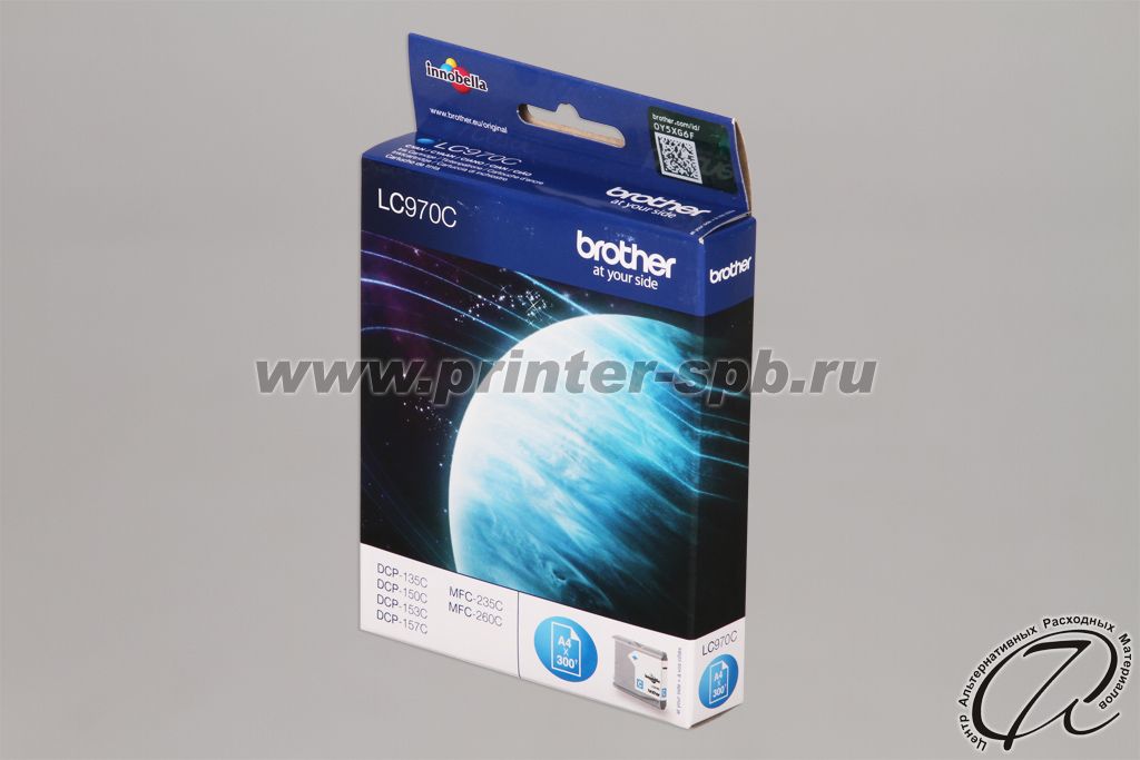 Brother LC970C CYAN, вид сбоку Картридж Brother LC970C CYAN