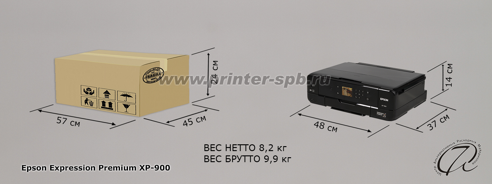 Epson Expression Premium XP-900, габариты и вес