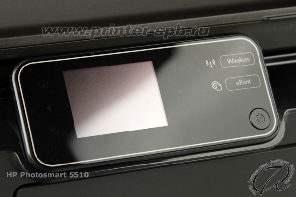 Экран с сенсорным управлением HP Photosmart 5510 CQ176C с индикаторами Wi-Fi и ePrint